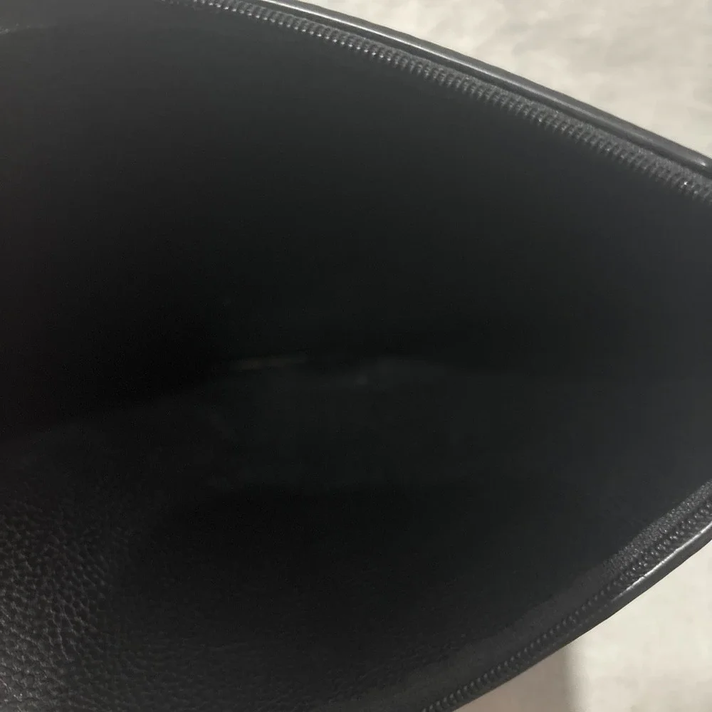 CALVIN KLEIN - BLACK LEATHER WRISTLET CLUTCH PURSE Fast Shipping - Picture 5 of 5